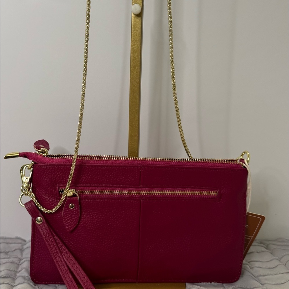 Uromee Wristlet Wallet Clutch Purse.  Dark pink removable chain - Picture 5 of 12